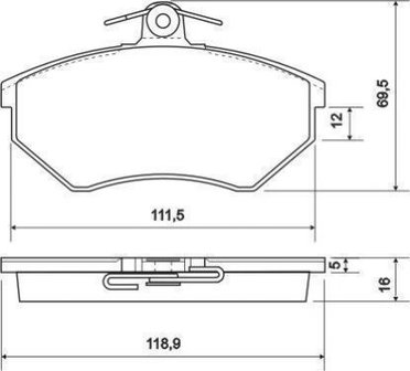 Remblokken voor 16.3mm