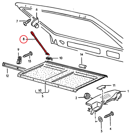 Hoedenplank draagrubber